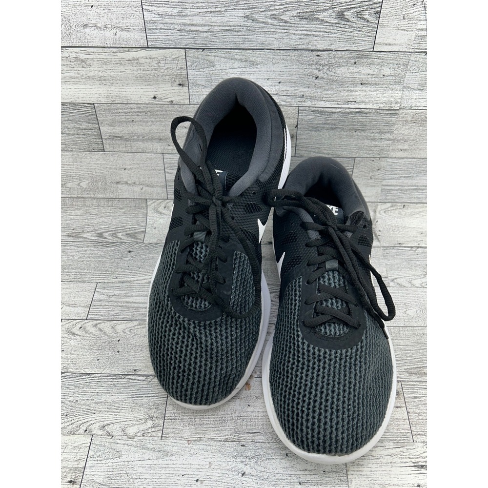 Nike Revolution 4 Black White Anthracite Running Shoes AA7402-001 Men Sz 8 Wide